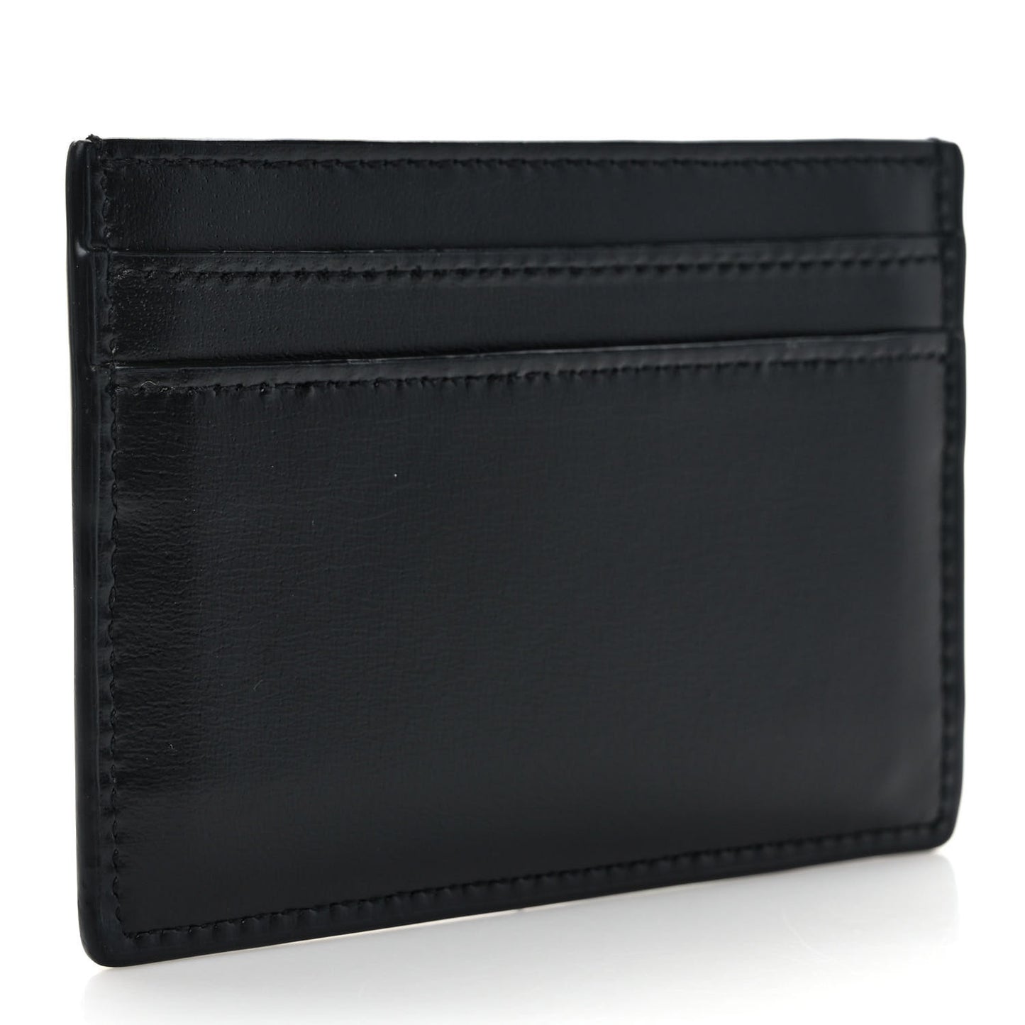 Calfskin Tiny Cassandre Credit Card Case Black