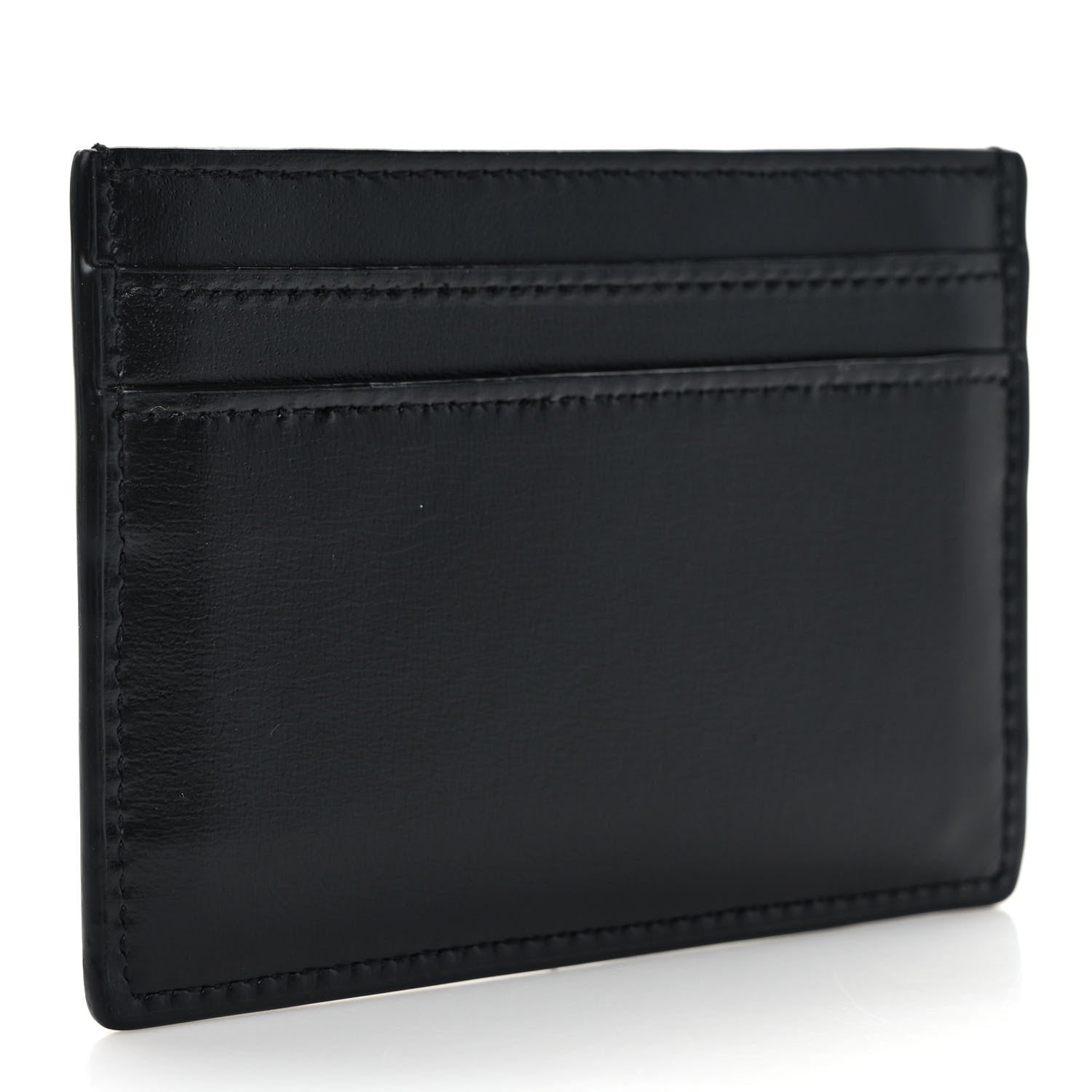 Saint Laurent Calfskin Tiny Cassandre Credit Card Case Black 3 of 7