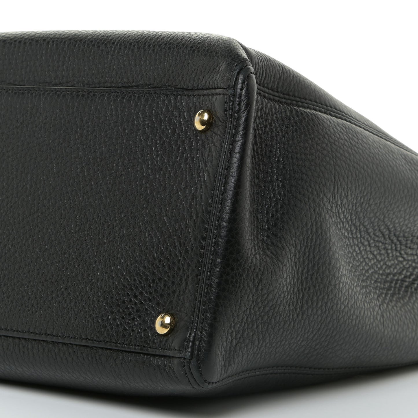 Calfskin Cerf Executive Shopper Tote Black