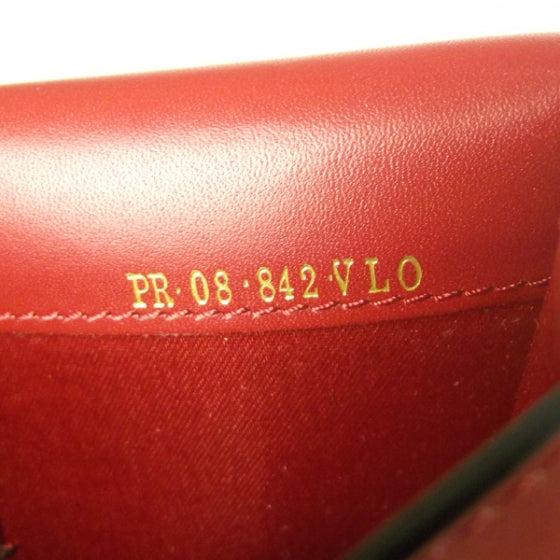 Valentino Garavani Vitello Rockstud Flip Lock Wristlet Pouch Scarlet Red 12 of 13