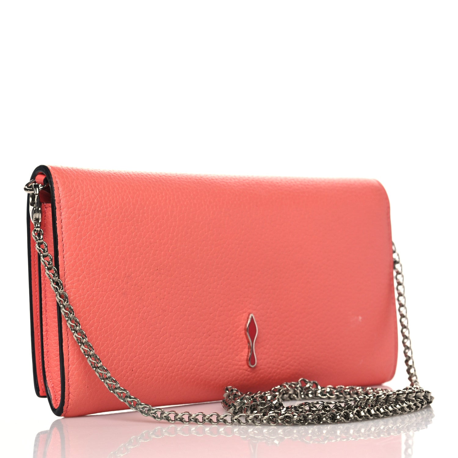 Christian Louboutin Calfskin Boudoir Chain Wallet Capucine 2 of 14