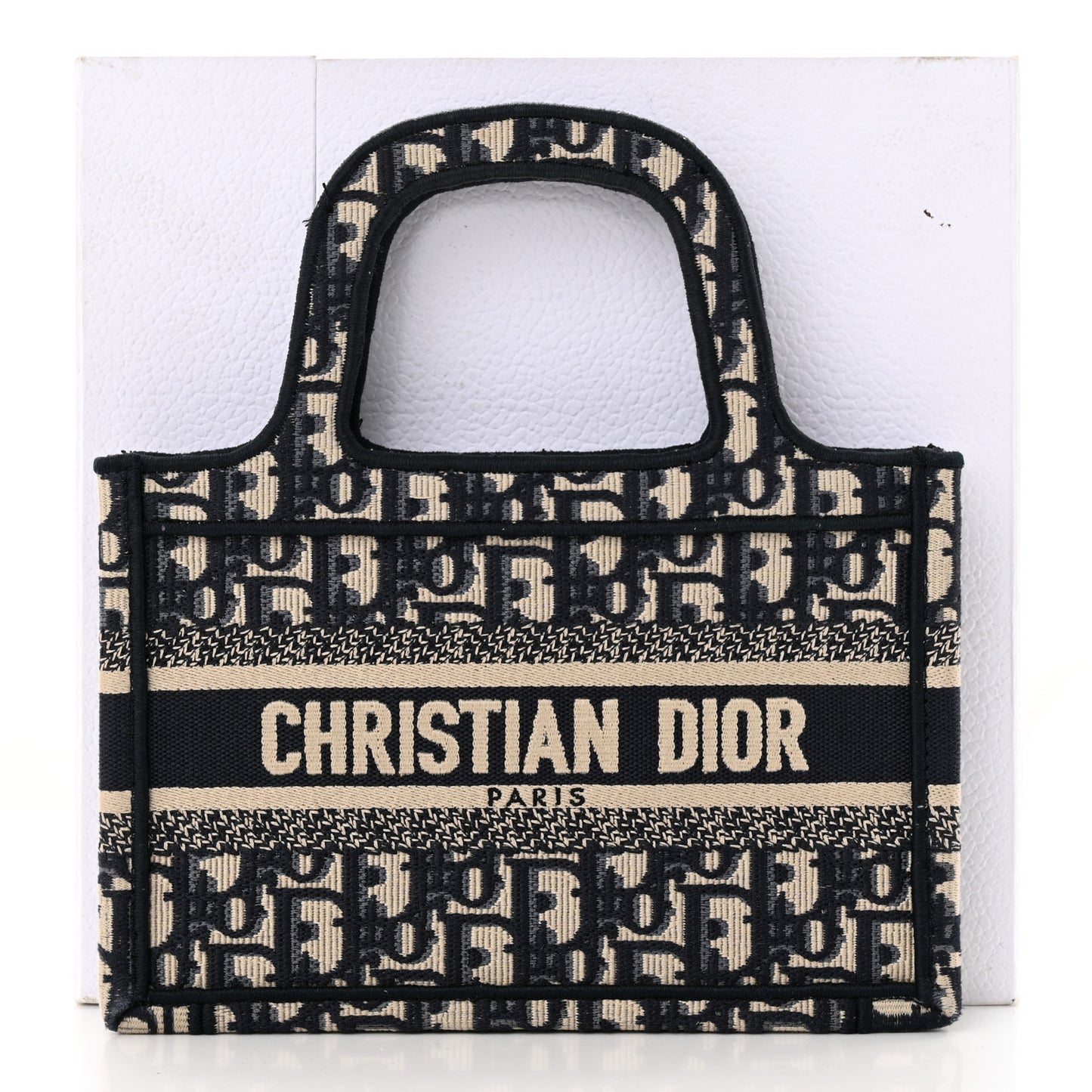 Oblique Mini Book Tote Blue Multicolor