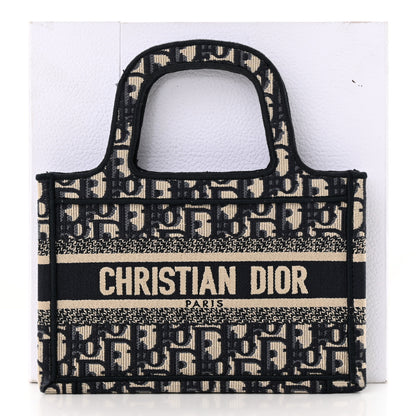 Christian Dior Oblique Mini Book Tote Blue Multicolor 12 of 12
