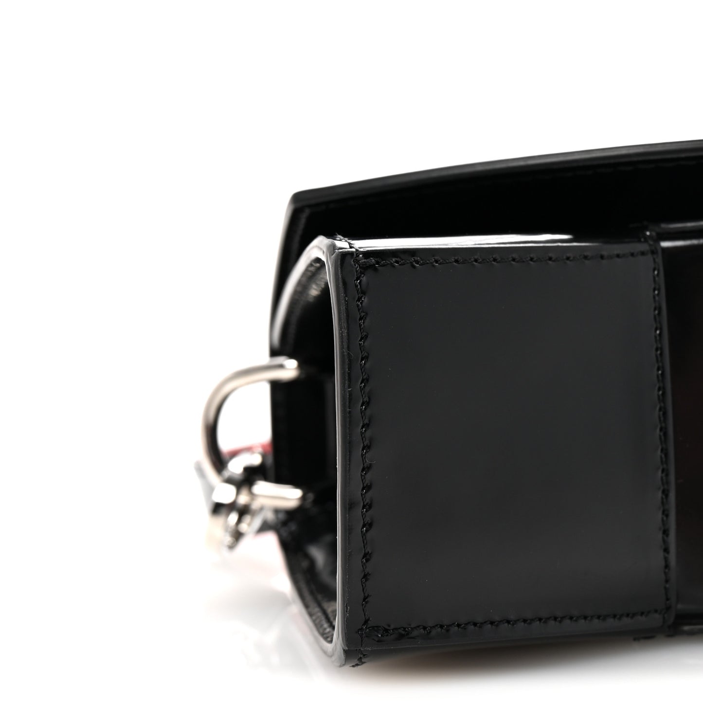 Patent Calfskin Strass Small Loubi54 Crossbody Clutch Black