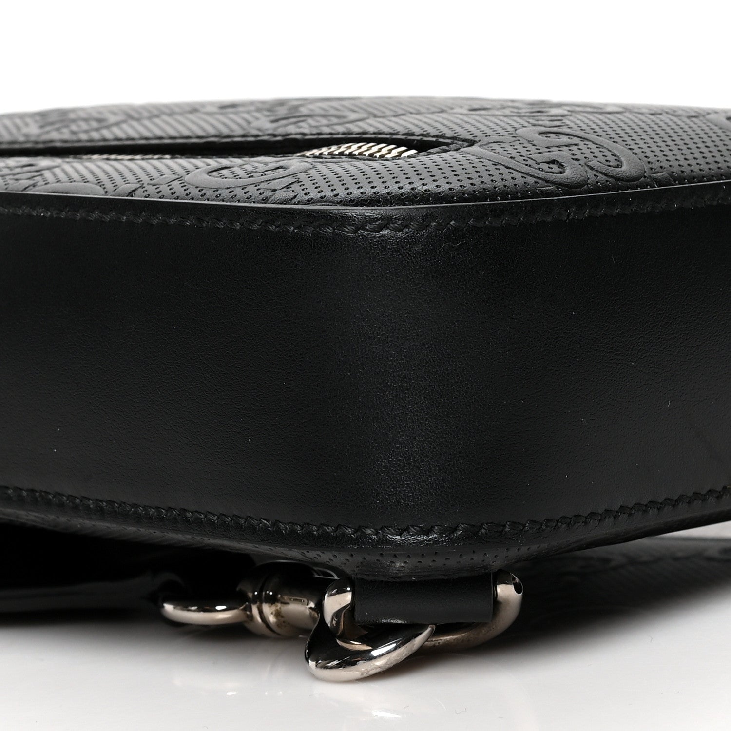 Gucci Calfskin GG Tennis Embossed Sling Backpack Black 7 of 8
