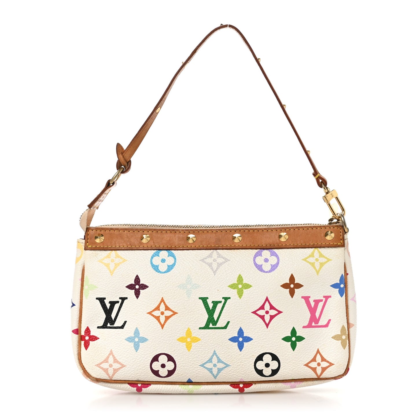 Monogram Multicolor Pochette Accessories White