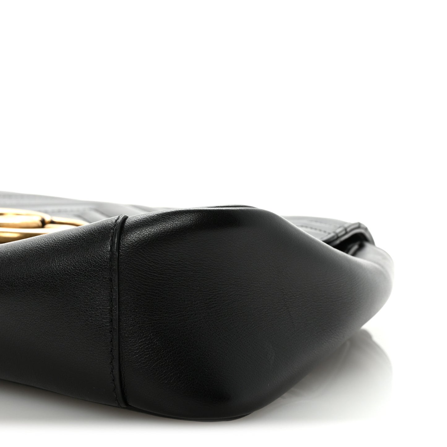 Calfskin Matelasse Medium GG Marmont Shoulder Bag Black