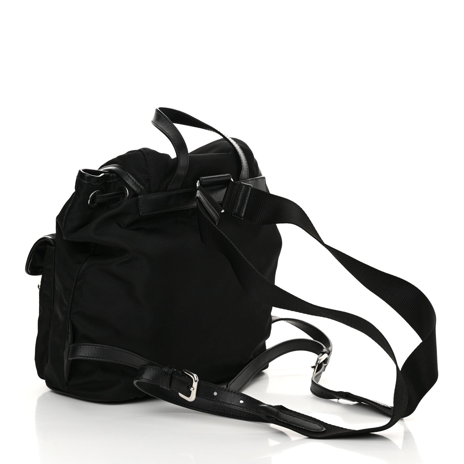 Prada Tessuto Nylon Vitello Backpack Black 3 of 12
