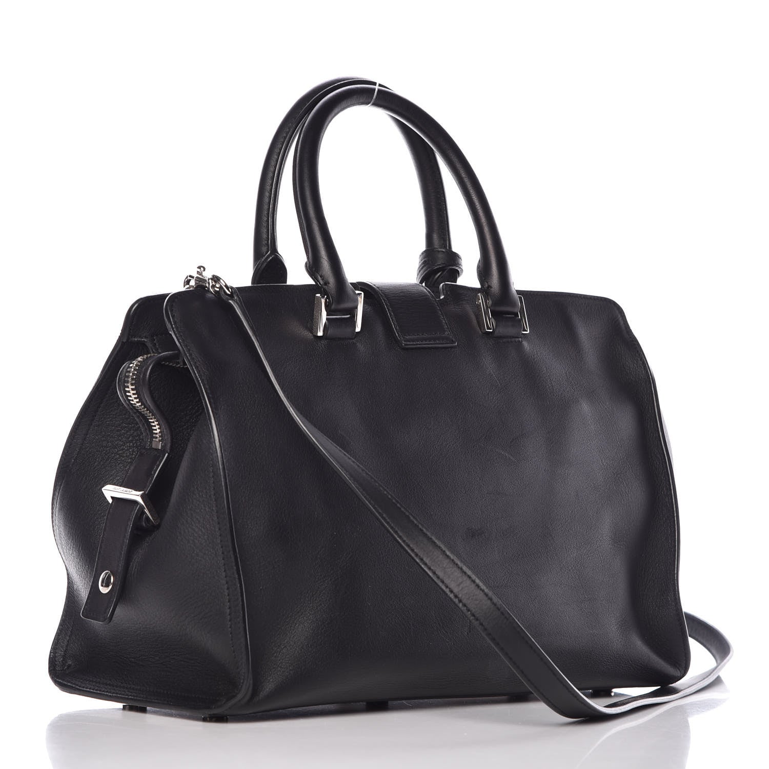 Saint Laurent Smooth Calfskin Small Monogram Cabas Black 4 of 10
