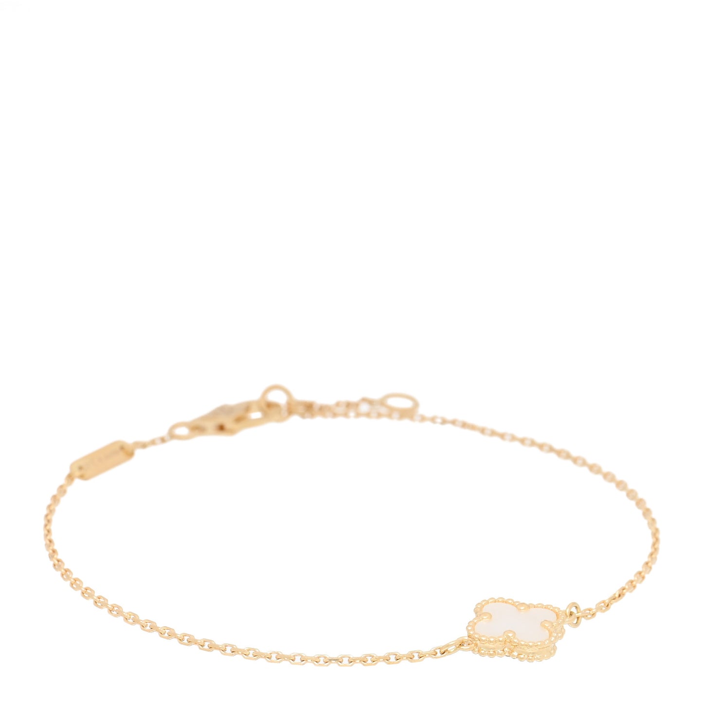 18K Yellow Gold Mother of Pearl Sweet Alhambra Bracelet