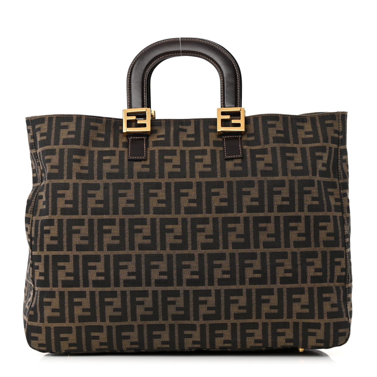 Fendi Zucca Top Handle Tote Tobacco 1 of 13