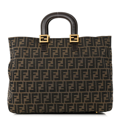 Fendi Zucca Top Handle Tote Tobacco 1 of 13