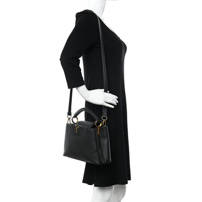 Louis Vuitton Taurillon Capucines BB Black 3 of 9
