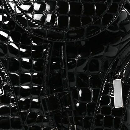 Christian Louboutin Calfskin Alligator Embossed Small Explorafunk Backpack Black 8 of 16