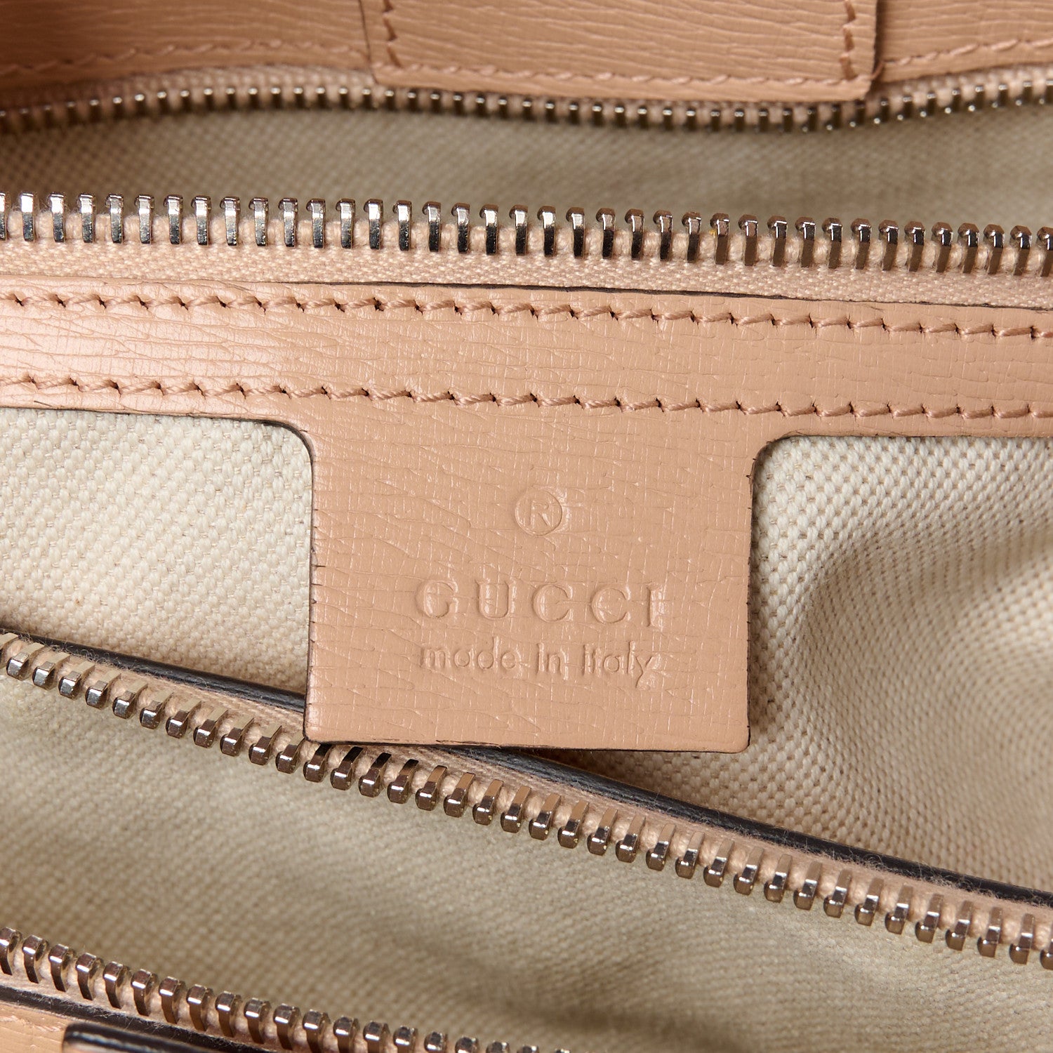Gucci GG Supreme Monogram Tian Medium Bamboo Shopper Tote Beige Multicolor Red Pink Apricot Multicolor 6 of 12