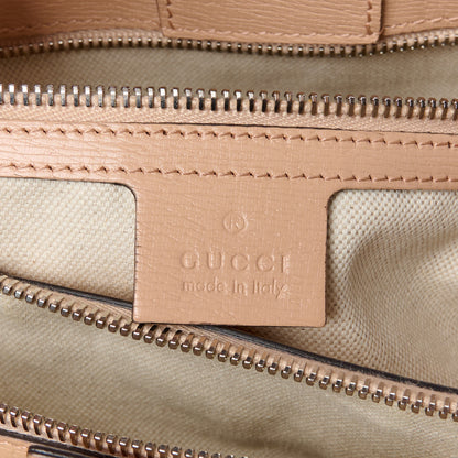Gucci GG Supreme Monogram Tian Medium Bamboo Shopper Tote Beige Multicolor Red Pink Apricot Multicolor 6 of 12