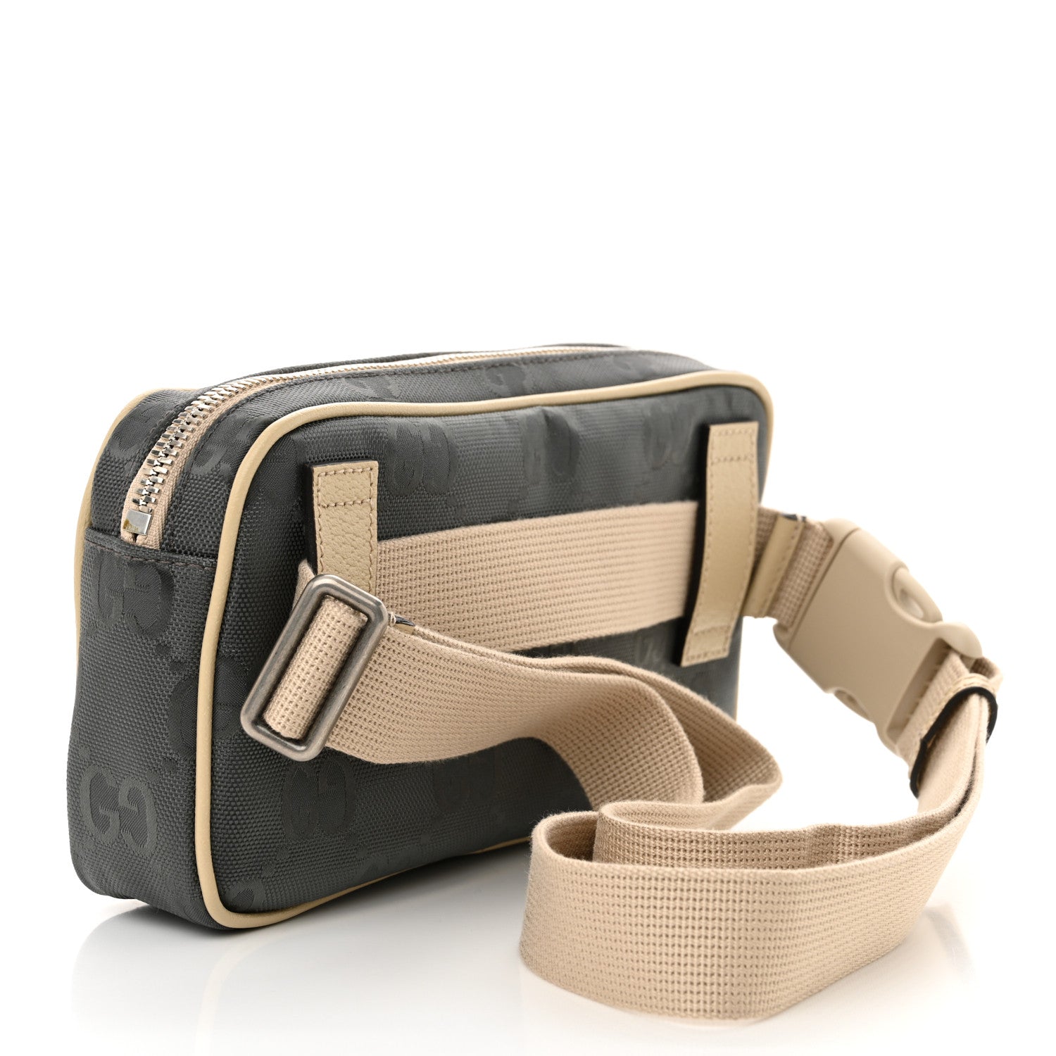Gucci Econyl Nylon Monogram Off The Grid Belt Bag Graphite Grey New Plaster 3 of 11