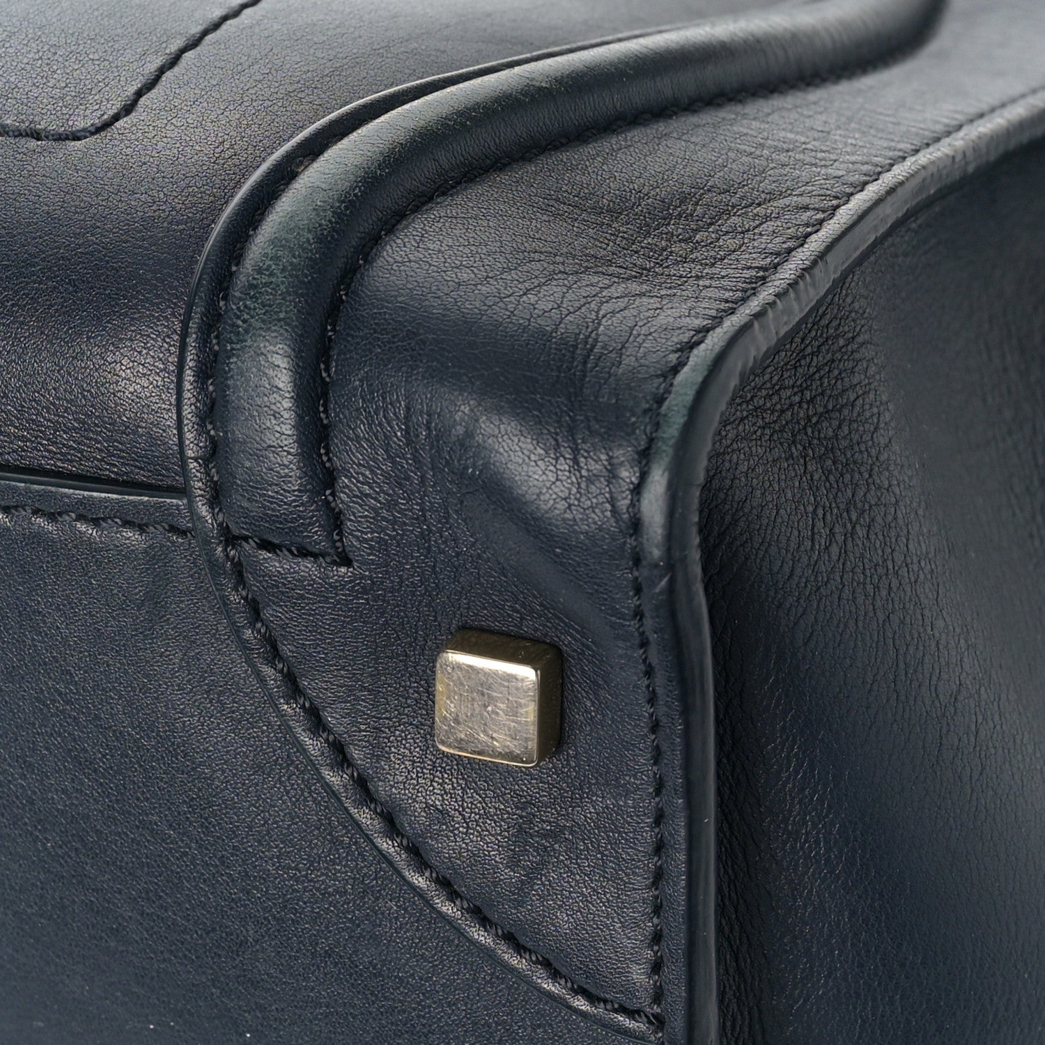 Celine Smooth Calfskin Mini Luggage Navy Blue 7 of 13