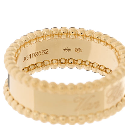 Van Cleef & Arpels 18K Yellow Gold Perlee Signature Ring 55 7.25 7 of 7
