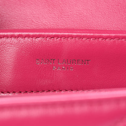 Saint Laurent Calfskin Y Quilted Monogram Toy Loulou Crossbody Bag Freesia 6 of 10