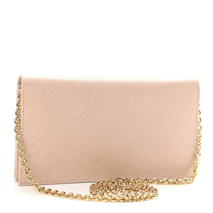 Salvatore Ferragamo Calfskin Miss Vara Wallet On Chain New Bisque 3 of 11