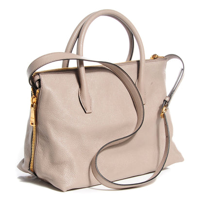 Miu Miu Goatskin Madras Top Handle Tote Pomice 5 of 11
