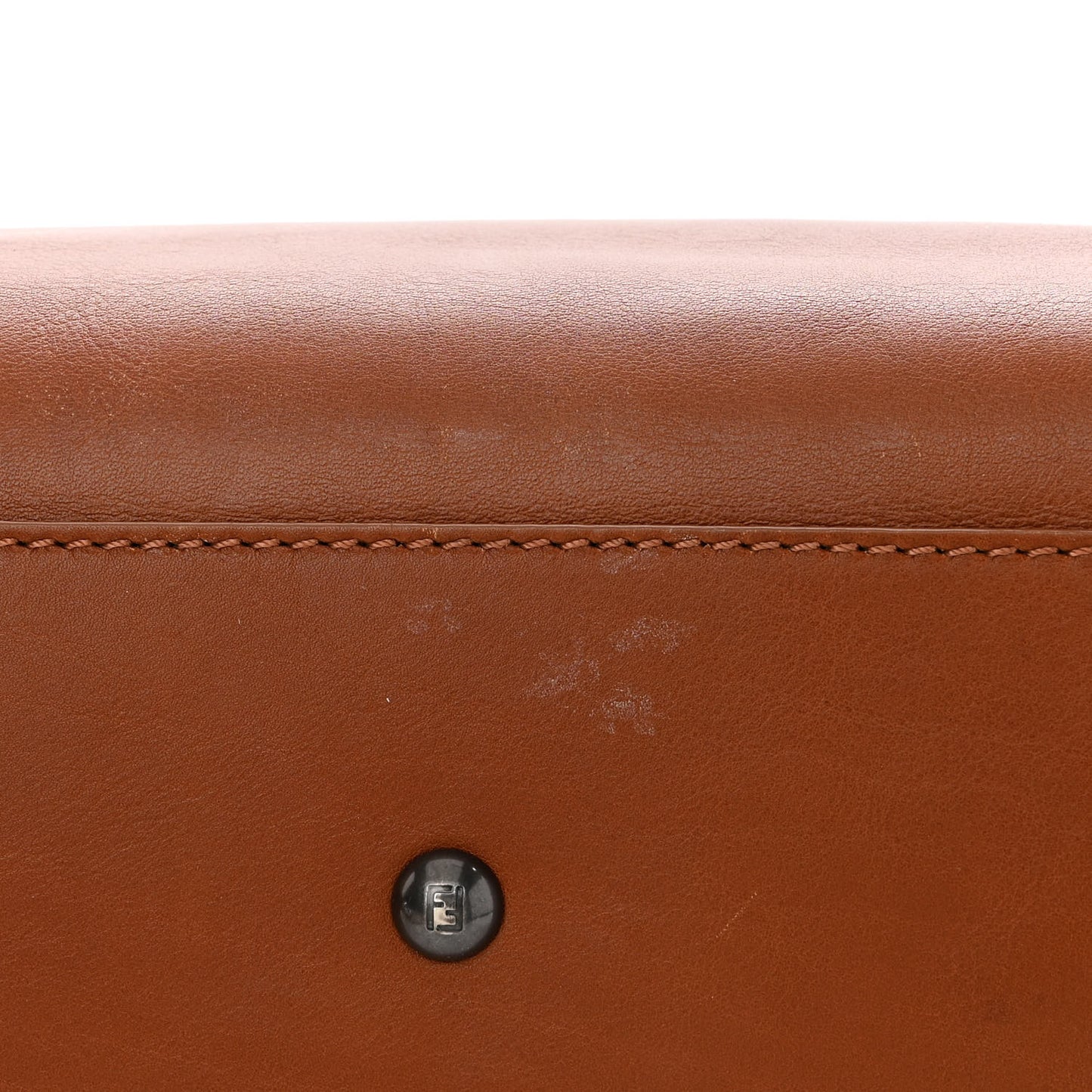 Vitello Suede Medium Peekaboo Iconic Satchel Cuoio Rame Moro