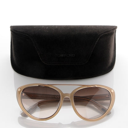 Tom Ford Edita Sunglasses TF384 Pearl Bronze 8 of 8
