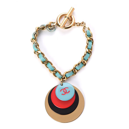 Chanel Lambskin Resin CC Chain Bracelet Gold 1 of 6
