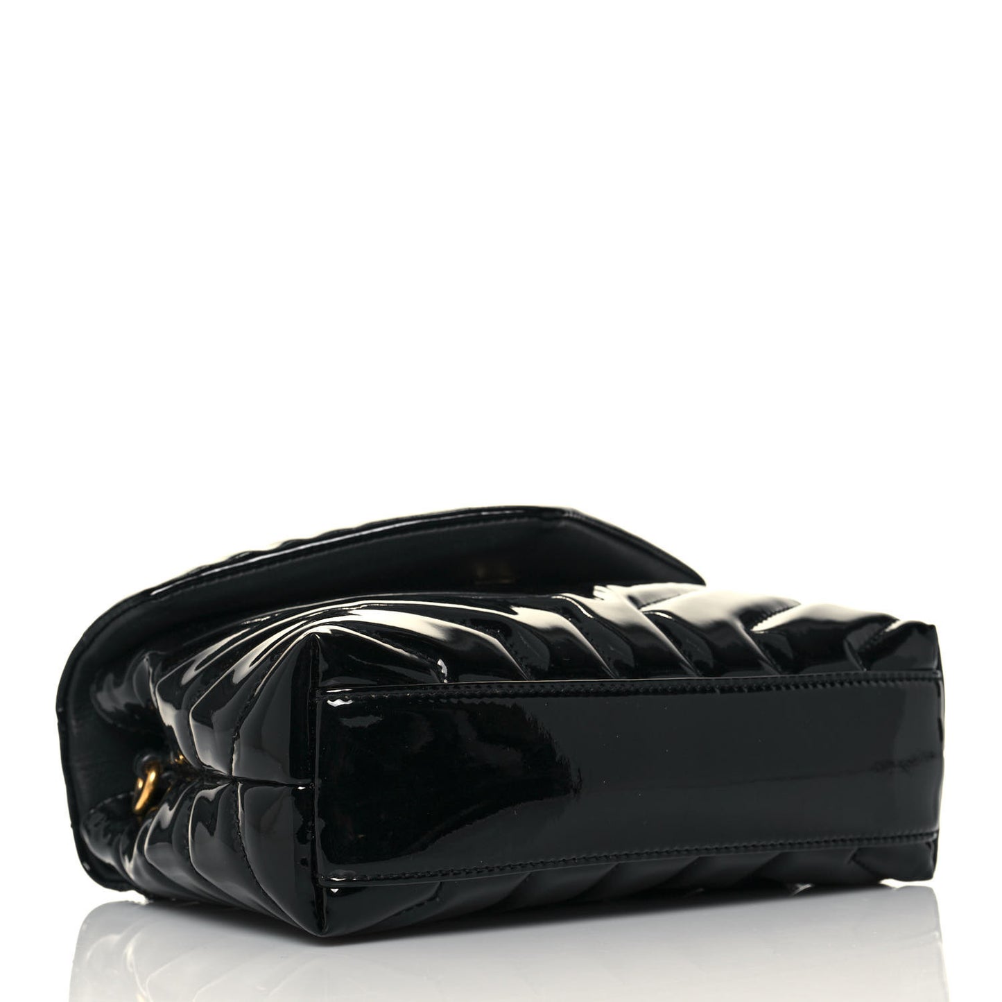 Patent Y Quilted Monogram Toy Loulou Crossbody Bag Black