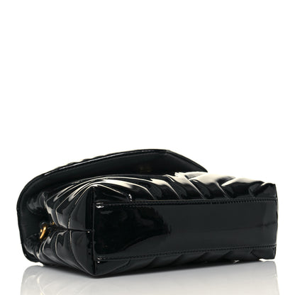 Saint Laurent Patent Y Quilted Monogram Toy Loulou Crossbody Bag Black 4 of 14