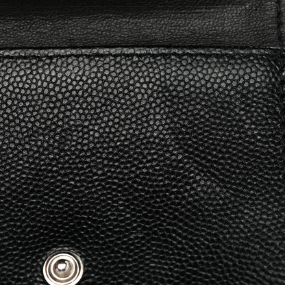 Chanel Caviar Quilted Crystal CC Small Flap Wallet Black 11 of 14