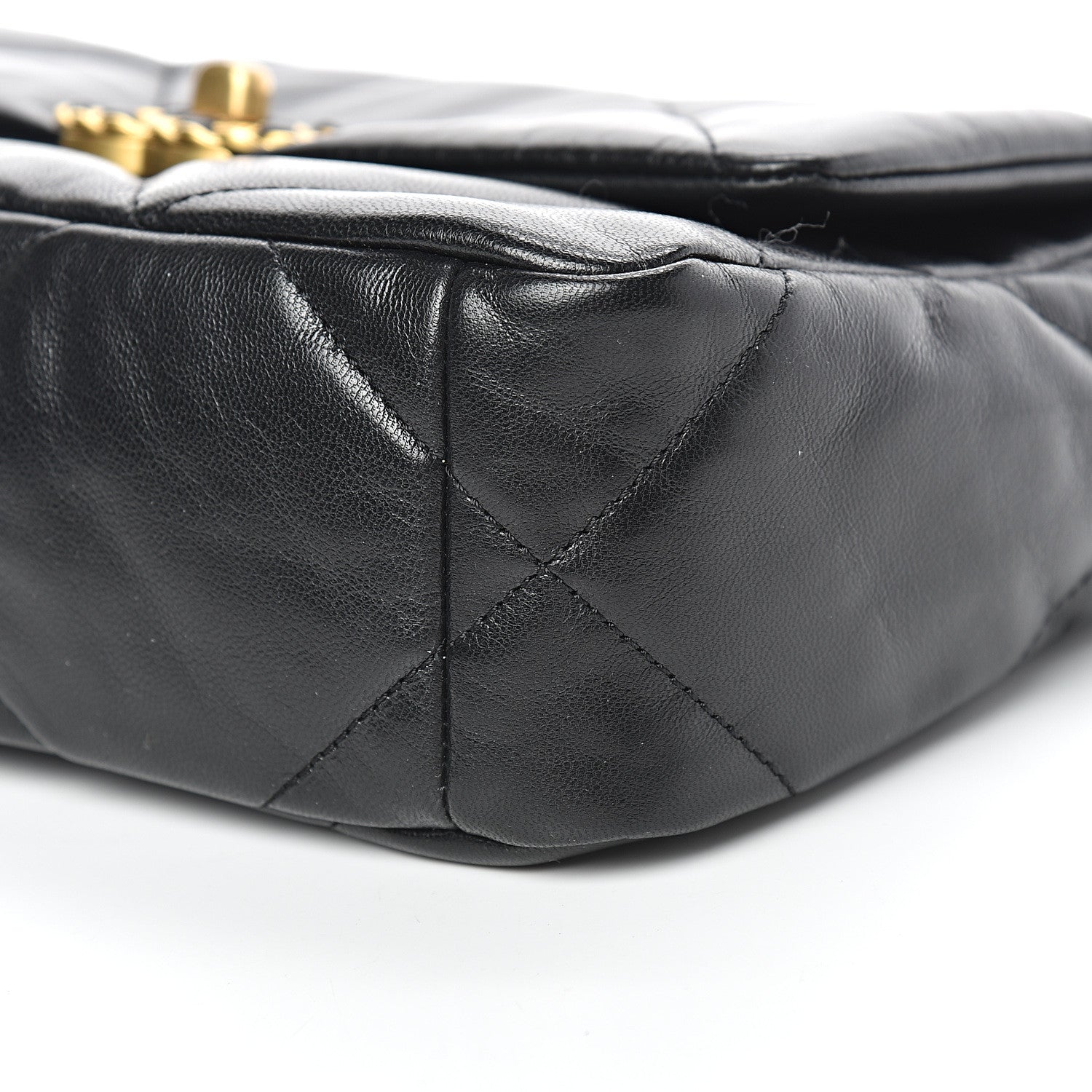 Chanel Lambskin Quilted Medium 19 Flap Black 10 of 11