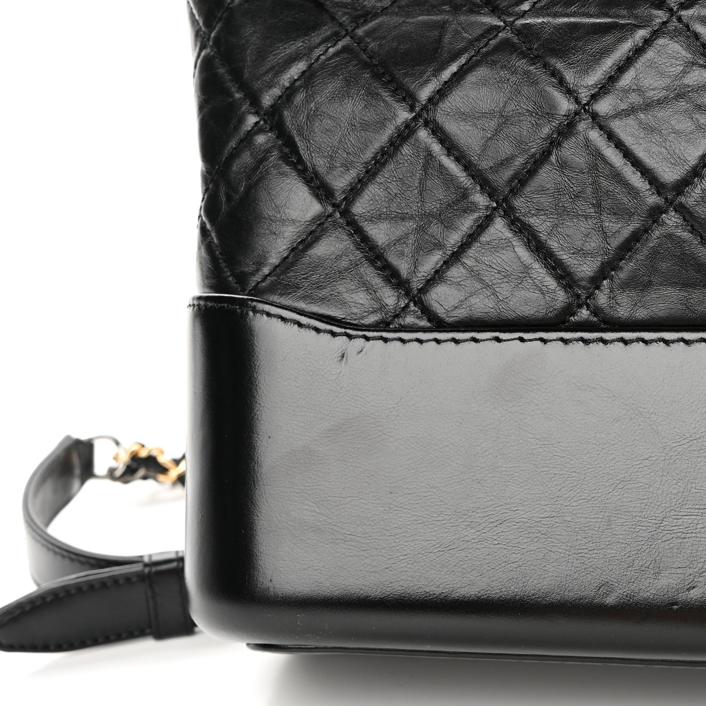Aged Calfskin Quilted Medium Gabrielle Hobo Black