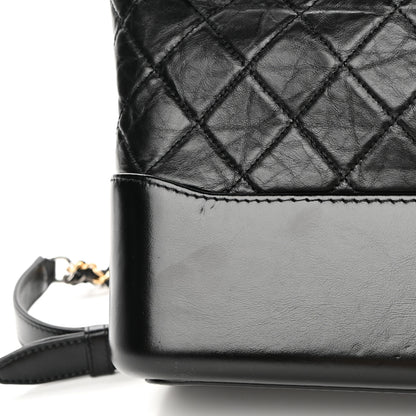 Chanel Aged Calfskin Quilted Medium Gabrielle Hobo Black 13 of 16