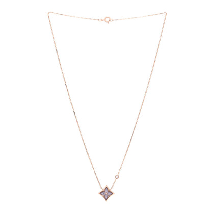 Louis Vuitton 18K Pink Gold Diamond Pink Mother of Pearl Color Blossom BB Star Pendant Necklace 2 of 4