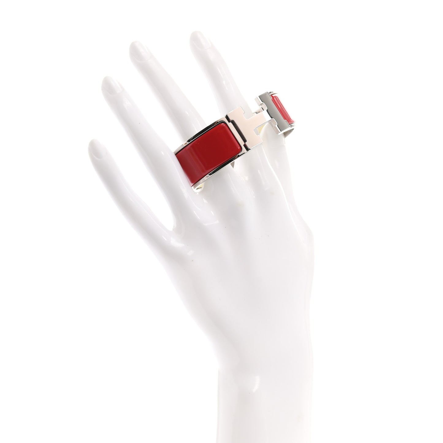 Enamel Wide Clic Clac H Bracelet PM Rouge Amarante