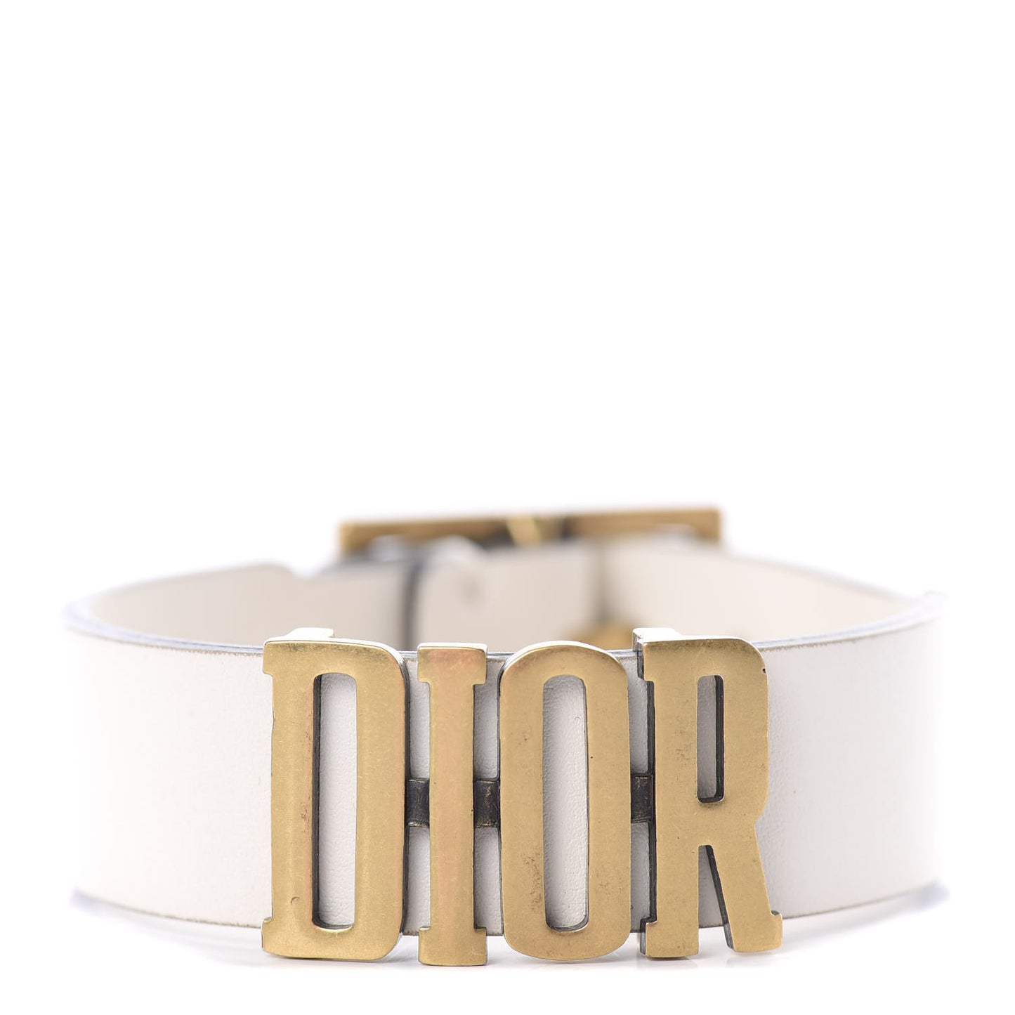 Calfskin Logo Bracelet White