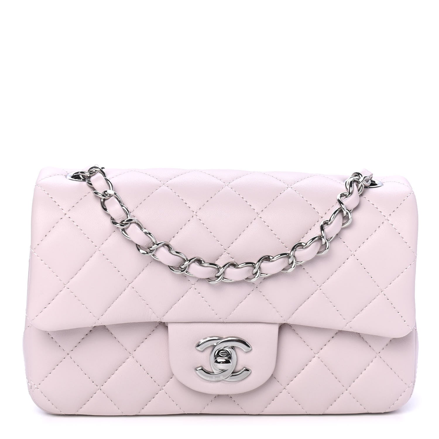 Chanel Lambskin Quilted Mini Rectangular Flap Light Purple 1 of 4
