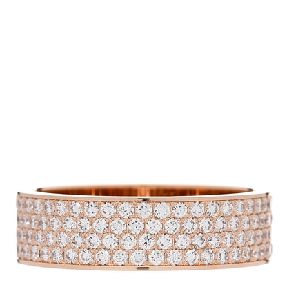Hermes 18K Rose Gold Diamond PM H D'Ancre Pave Ring 53 6.25 3 of 5