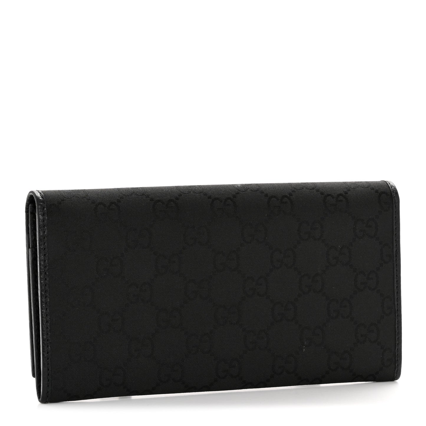 Nylon Monogram Continental Flap Wallet Black
