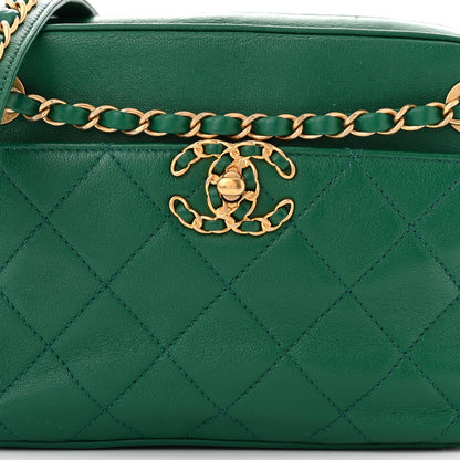 Chanel Goatskin Quilted Chain Infinity Camera Case Green 9 of 11