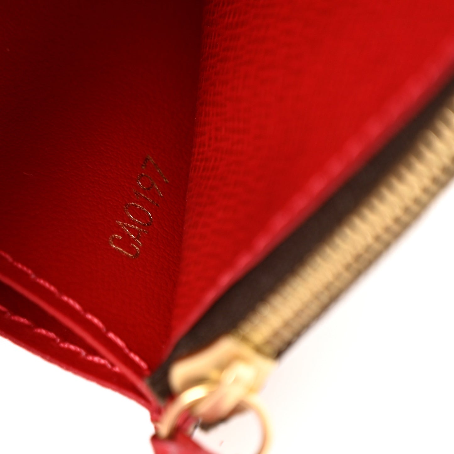Damier Ebene Caissa Wallet Cherry