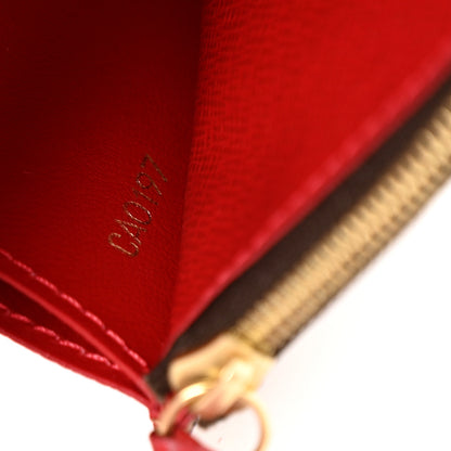 Louis Vuitton Damier Ebene Caissa Wallet Cherry 7 of 9