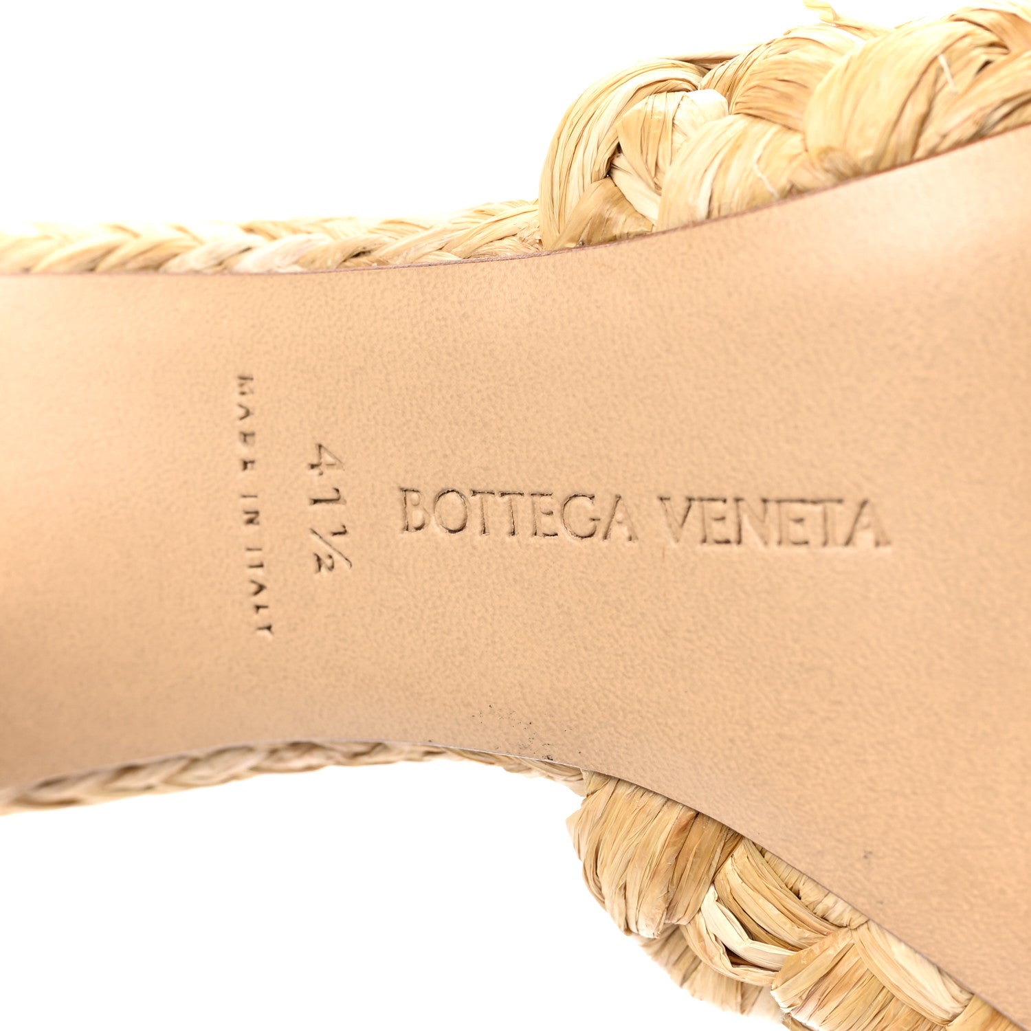 Bottega Veneta Raffia Twisted Intrecciato Stretch Mule Sandals 41.5 Macadamia 12 of 16