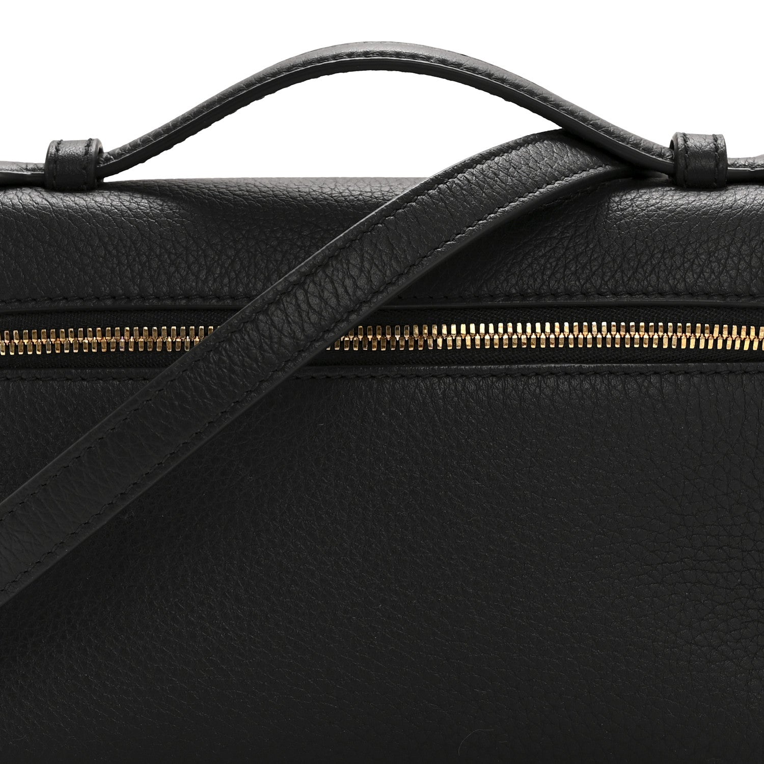 Loro Piana Grained Calfskin L19 Extra Pocket Pouch Black 7 of 10