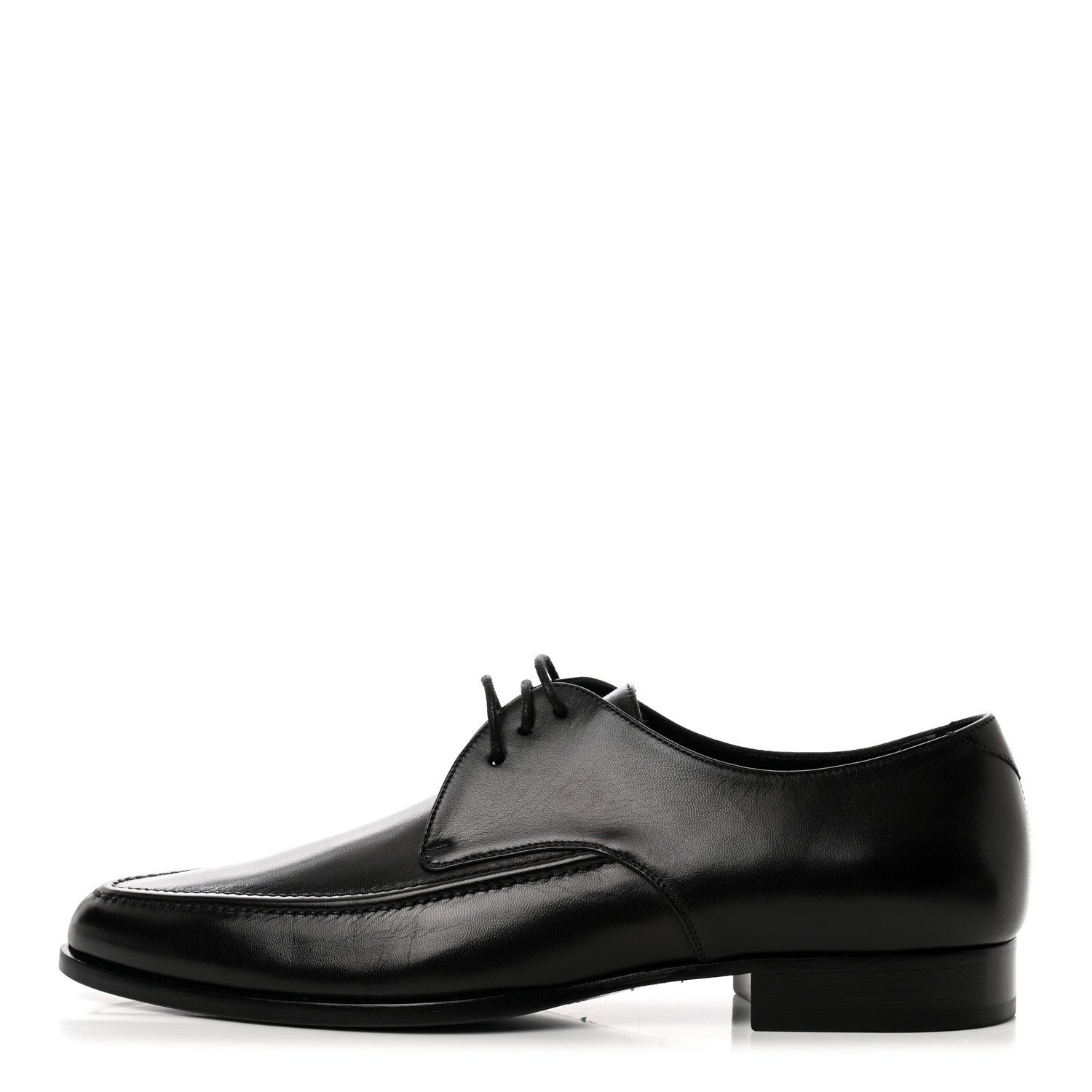 Saint Laurent Calfskin Lace Up Derby Shoes 39 Black 1 of 9