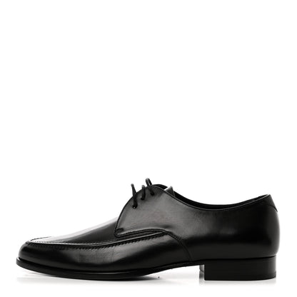 Saint Laurent Calfskin Lace Up Derby Shoes 39 Black 1 of 9