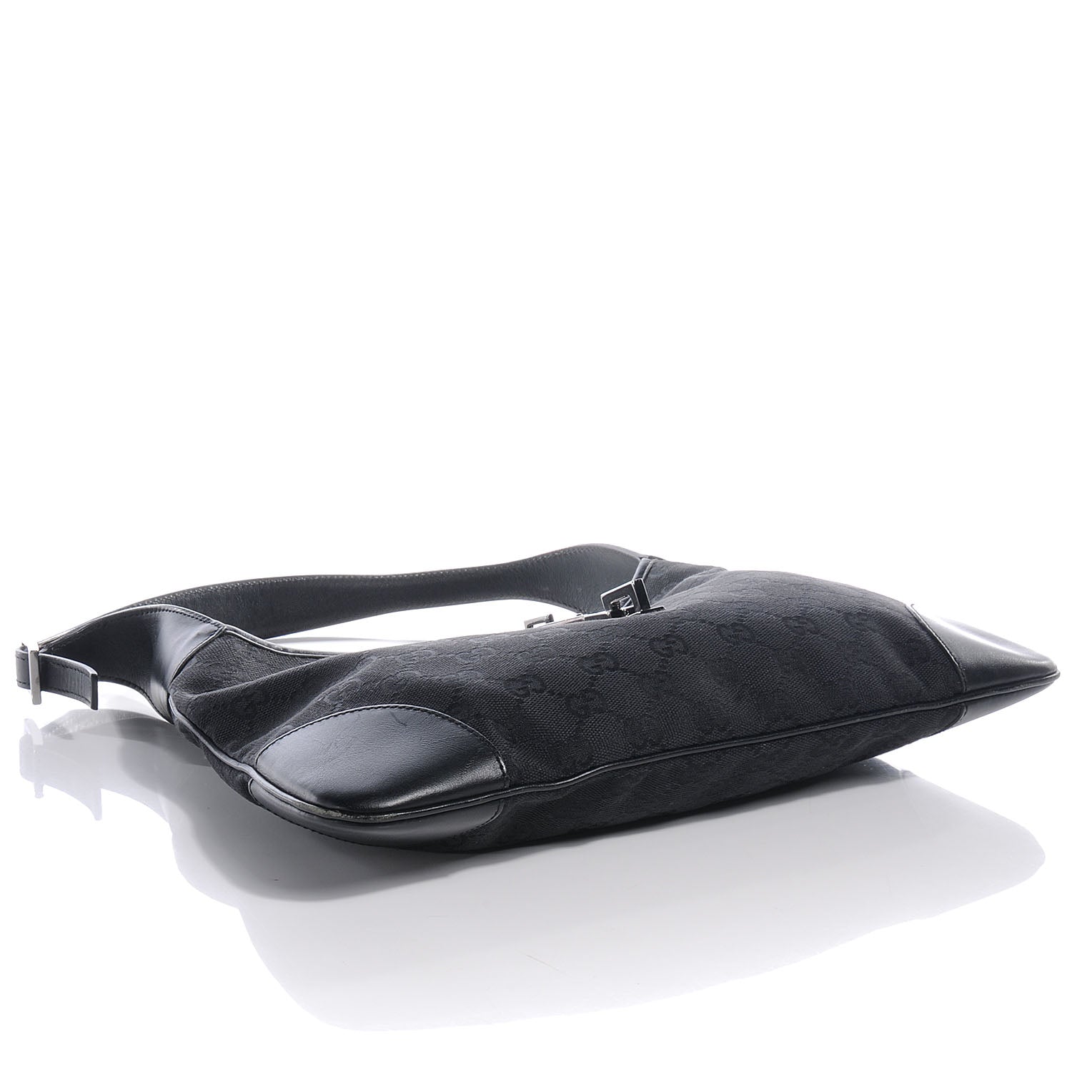 Gucci Monogram Small Jackie O Hobo Black 4 of 9
