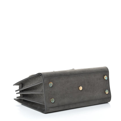 Saint Laurent Crocodile Embossed Nubuck Baby Sac De Jour Dark Anthracite 3 of 10